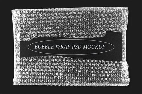 Bubble Wrap Mockup Product Packaging Design With Book Psd Premium