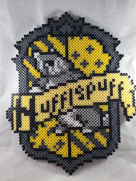 Hufflepuff House Shield Medium Perler Bead Art Harry Potter Perler