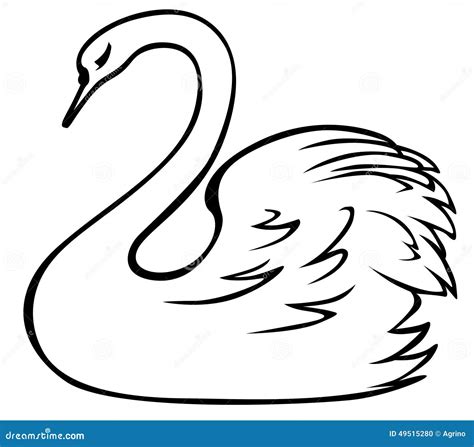 Silueta Del Cisne Ilustraci N Del Vector Ilustraci N De Icono