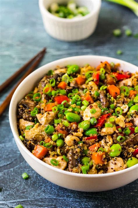 Healthy Quinoa Fried Rice With Chicken And Vegetables