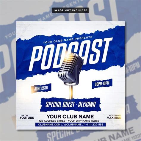 Premium Psd Podcast Talkshow Flyer Template Graphic Design Posters