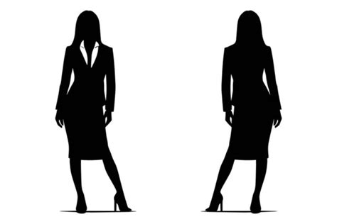 Business Woman Silhouette Clear Background