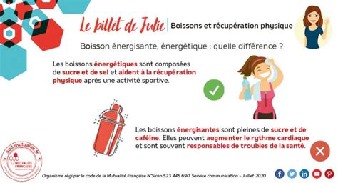 Billet De Julie N Les Boissons Nergisantes Pour Une Information