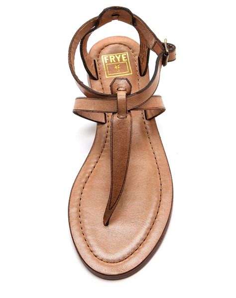 Brown T Strap Sandals