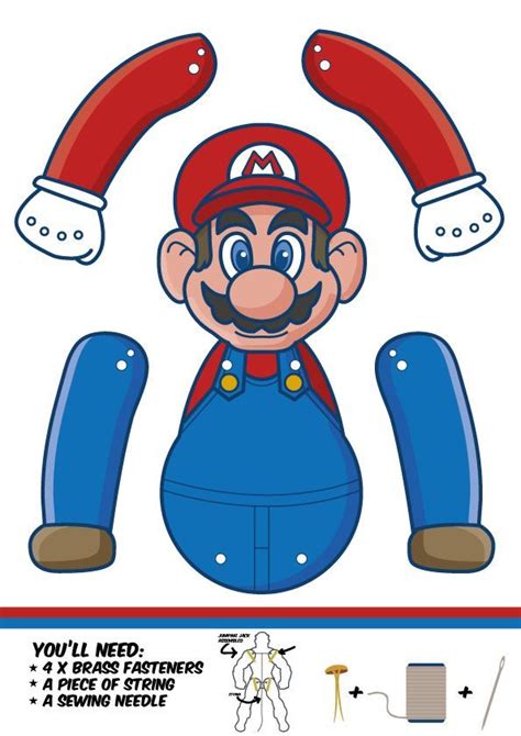 Super Mario Cut Out Templates