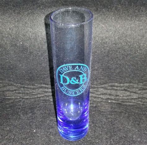 Dave And Busters Dandb Blue Tall Shot Glass Tall Shooter Shot Glass