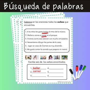 Actividades Para Centros De Los Verbos Ar Er Verbs In Spanish