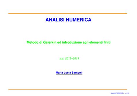 Analisi Numerica