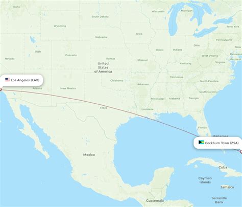 All flight routes from San Salvador to Los Angeles, ZSA to LAX - Flight ...