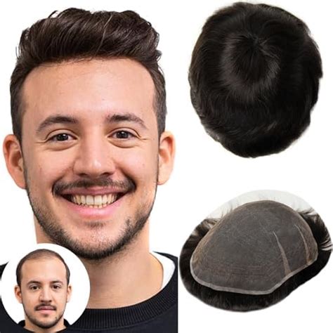 Amazon Voloria Men Hairpiece Real French Lace Human Hair