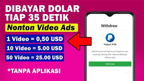 Dibayar Dolar Tiap 35 Detik Nonton Video Ads Di HP Cara Menghasilkan