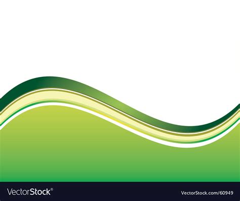 Green Wave Royalty Free Vector Image Vectorstock