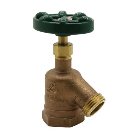 Thrifco 6415110 1 Inch FIP X 3 4 Inch GHT Brass Bent Nose Garden Valve