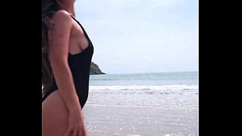 Black Bikini And Passionate Flashing On The Beach Xnxx