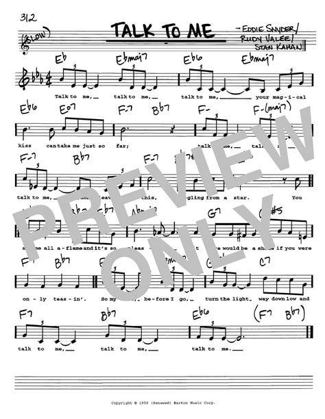 eddie snyder talk   sheet   real book melody