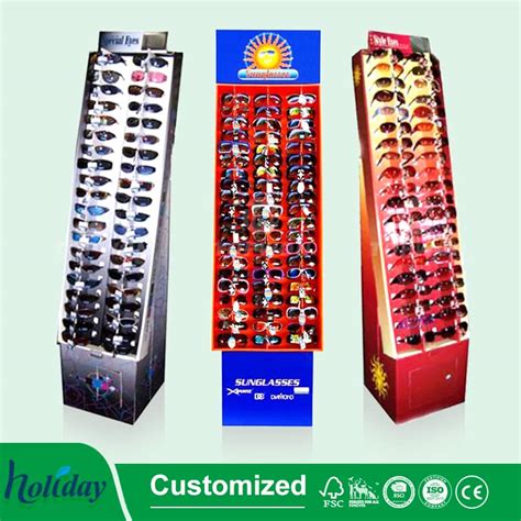 Custom Retail Hanging Paper Eyewear Display Rack Sun Eye Glasses Eyeglass Floor Cardboard