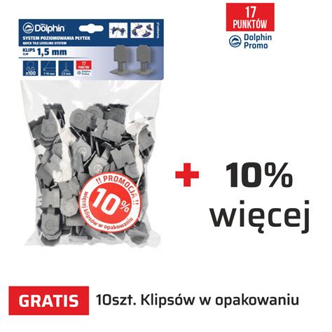 Klipsy 1 5mm do Systemu Poziomowania Płytek Blue Dolphin 100szt Blue