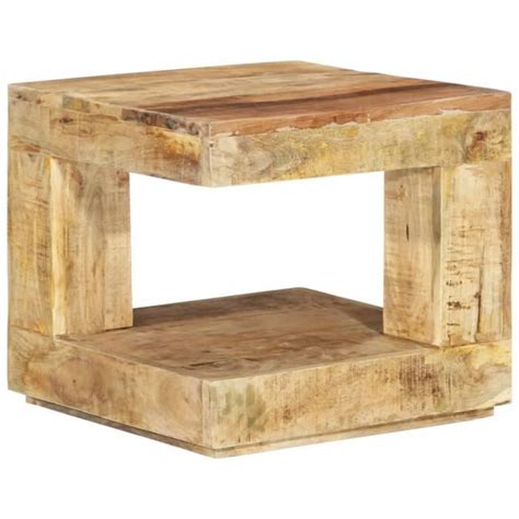 LeDivil Table Basse 45x45x40 Cm Bois De Manguier Massif HB A2