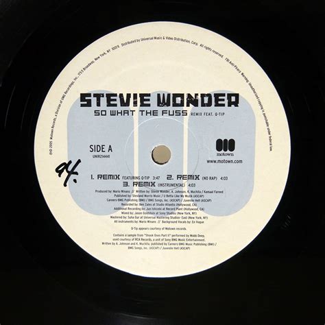 STEVIE WONDER SO WHAT THE FUSS MOTOWN UNIR214441 12 ラップヒップホップ 売買された