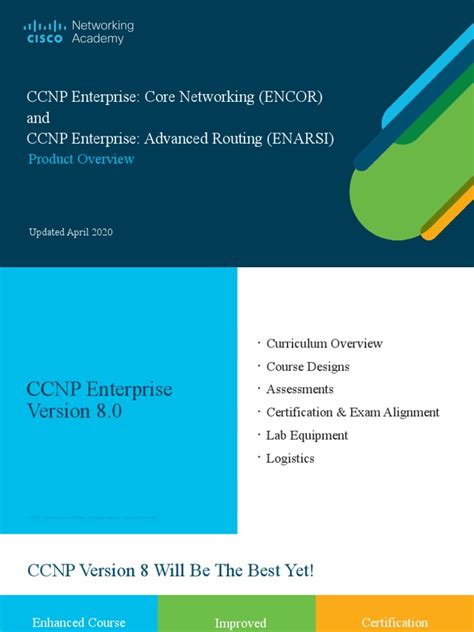 Ccnp Enterprise Core Networking Encor And Enarsi Product Overview Pdf Cisco Certifications