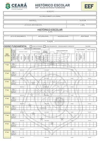 Historico Escolar Eef Novo Edit Vel Pdf