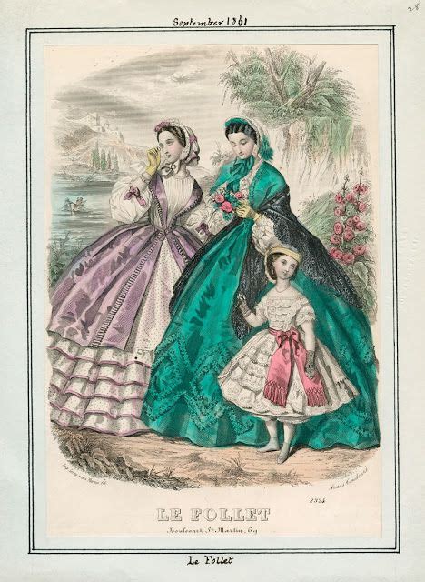 In The Swan S Shadow Le Follet September 1861 Fashion Plates