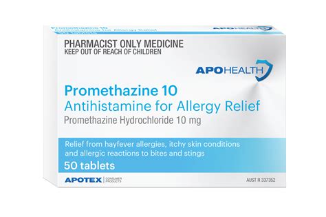 Promethazine Hydrochloride 10mg Tablets Pack Of 50 Tablets Lfa