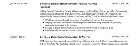 Technical Phone Support Resume Guide Examples