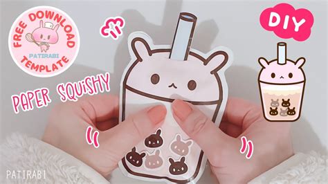 Diy Paper Squishy Tutorialbubble Milk Tea