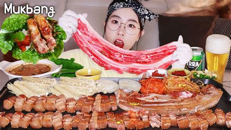 Mukbang🥩pork Belly Is Delicious When Grilled Like This A Pork Belly