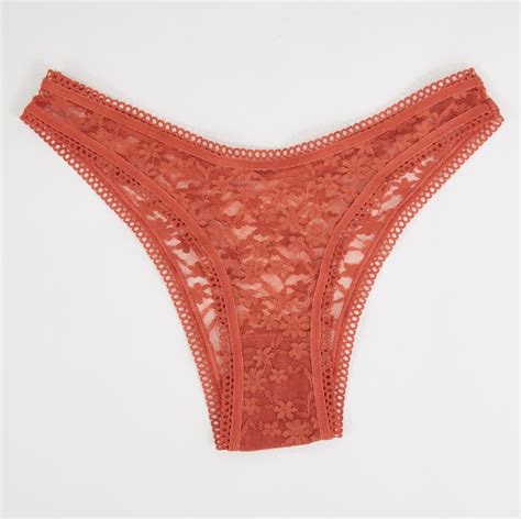 Luxe Lace Trim Cheeky Aragon Orange Big Little Lemons