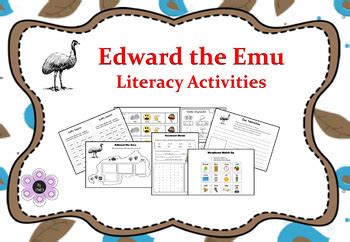 edward  emu literacy activities  fmd teachers pay teachers