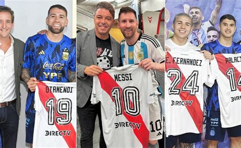 EL MÁS GRANDE LEJOS River le regaló una camiseta a Messi y homenajeó