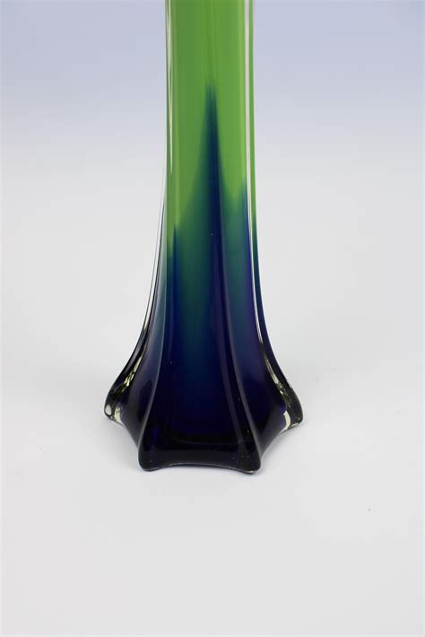 Organic Vase Murano Glass "Jack in the Pulpit" Handblown Italy 1970's