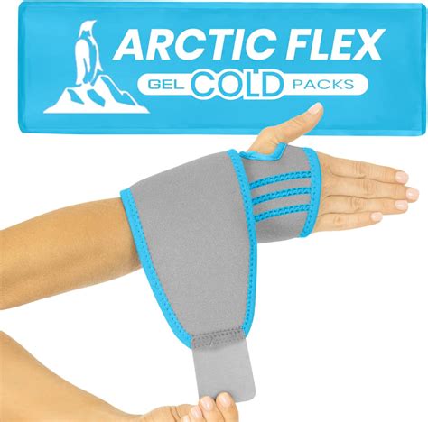 Arctic Flex Wrist Ice Pack Refreezable Gel Compression Support Flexible Hot Cold Brace For