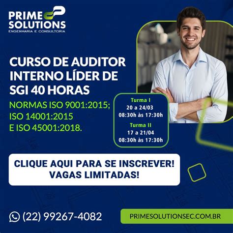 Curso de Auditor Interno Líder em Sistema de Gestão Integrado SGI