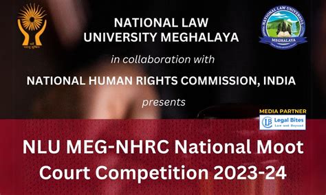 1st National Moot Court Competition NLU Meghalaya And NHRC Cash