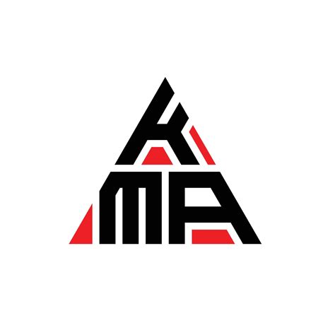 KMA triangle letter logo design with triangle shape. KMA triangle logo ...