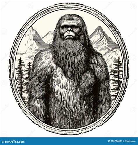 Majestic Bigfoot In Gravure Print A Captivating Mountainous Vistas