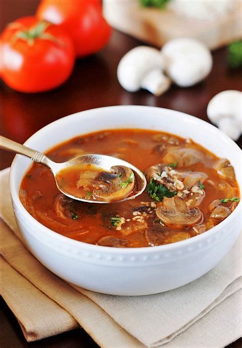 Homemade Tomato Mushroom Soup The Kitchen Is My Playground