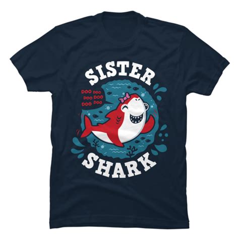 Sister Shark Buy T Shirt Designs