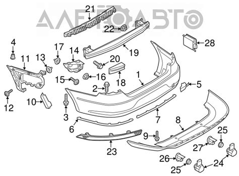 Молдинг заднего бампера левый VW CC 13-17 рест 3C8-807-459-B-2ZZ ...