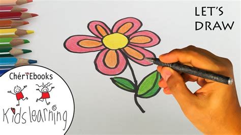 Step By Step Drawing Flowers For Kids