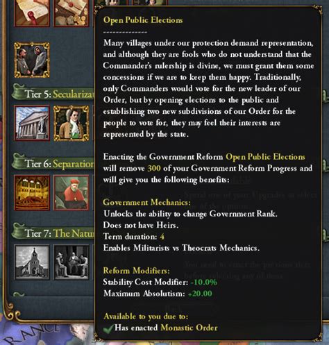 Europa Universalis IV te Mekanik Değişiklikleri ve Yönetsel Reformlar