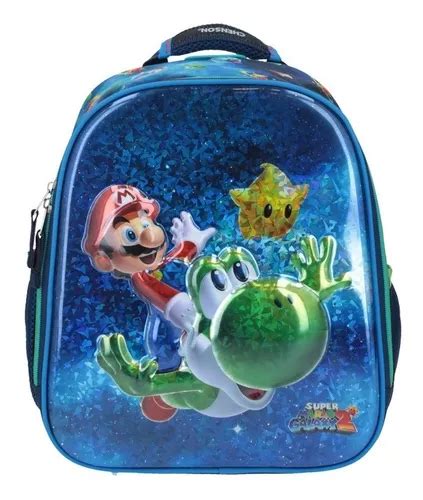 Mochila Chica Chenson Mario Bros Color Azul MercadoLibre