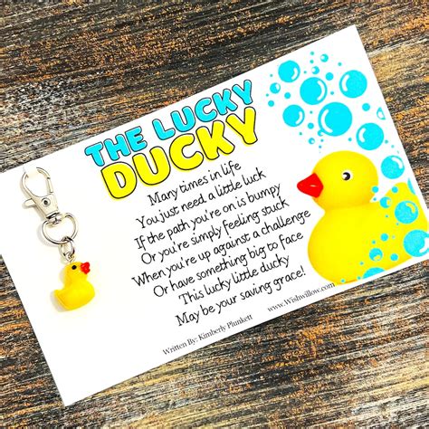 The Original Lucky Ducky Poem And T Good Luck Charm With Poem By K