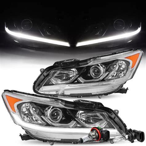 Amazon JSBOYAT LED DRL Headlight Assembly Pair W Bulbs For 2016