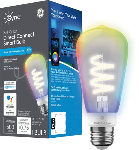 Customer Reviews Cync St Edison Style Smart Led Light Bulb Color