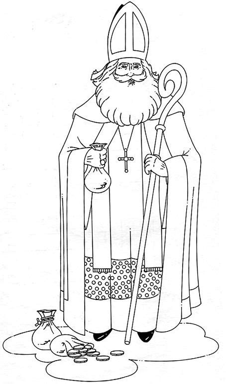 Coloring Page Saint Nicholas Day Ausmalbilder Nikolaus Sankt