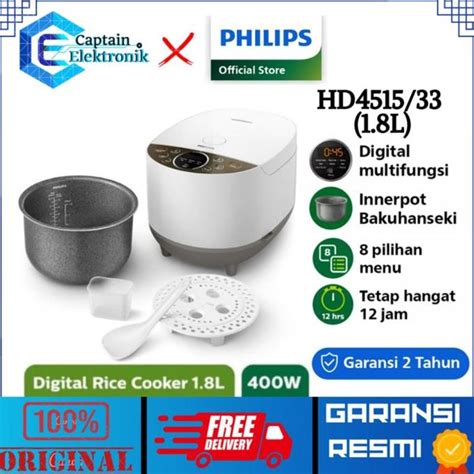 Jual Philips Digital Rice Cooker [1 8 L] Hd4515 Hd 4515 Hd 4515